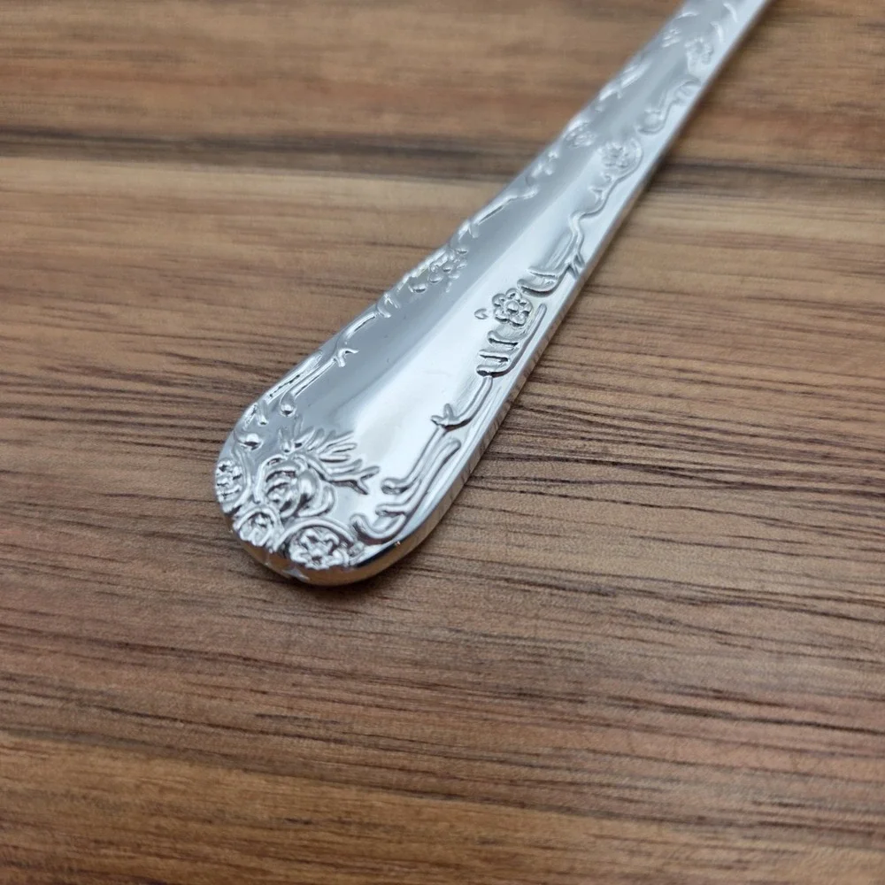 WM. Rogers & Son Enchanted Rose Silverplate Flatware Teaspoons‎ Set Of 8